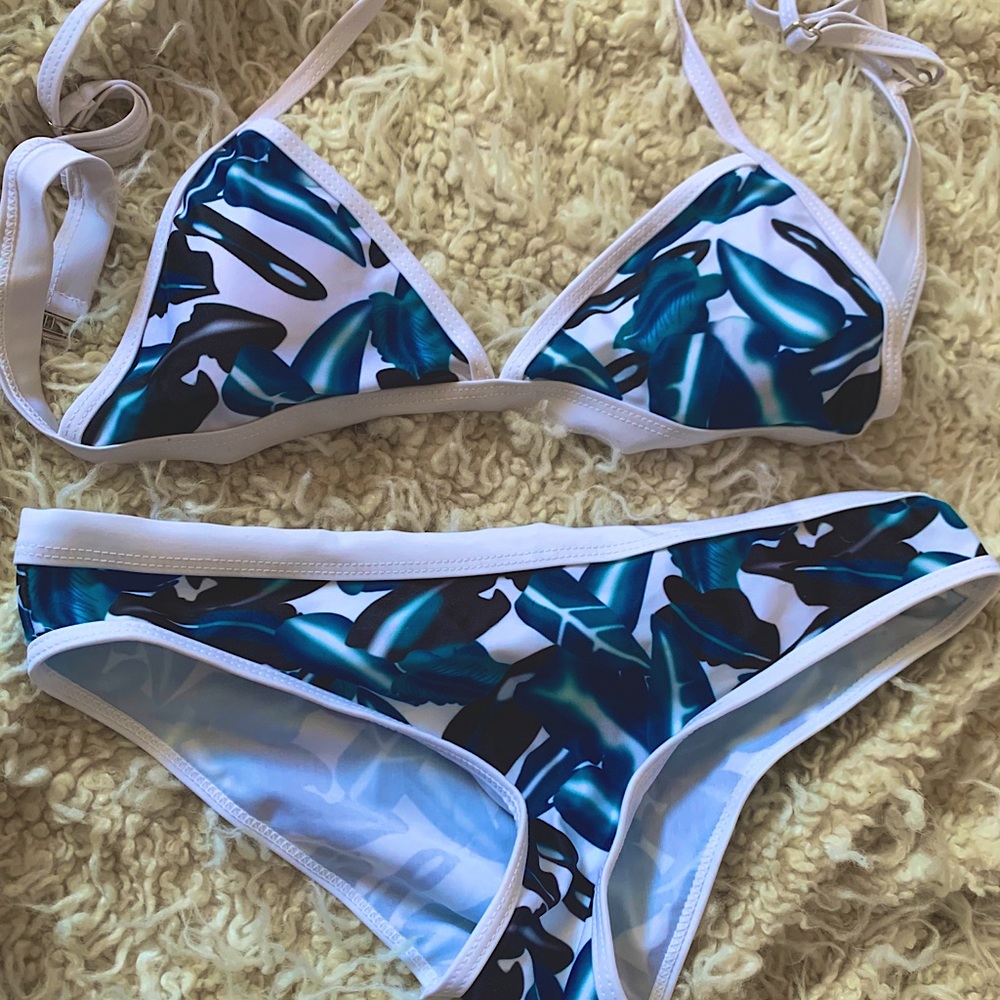 Leaf Print Two Piece